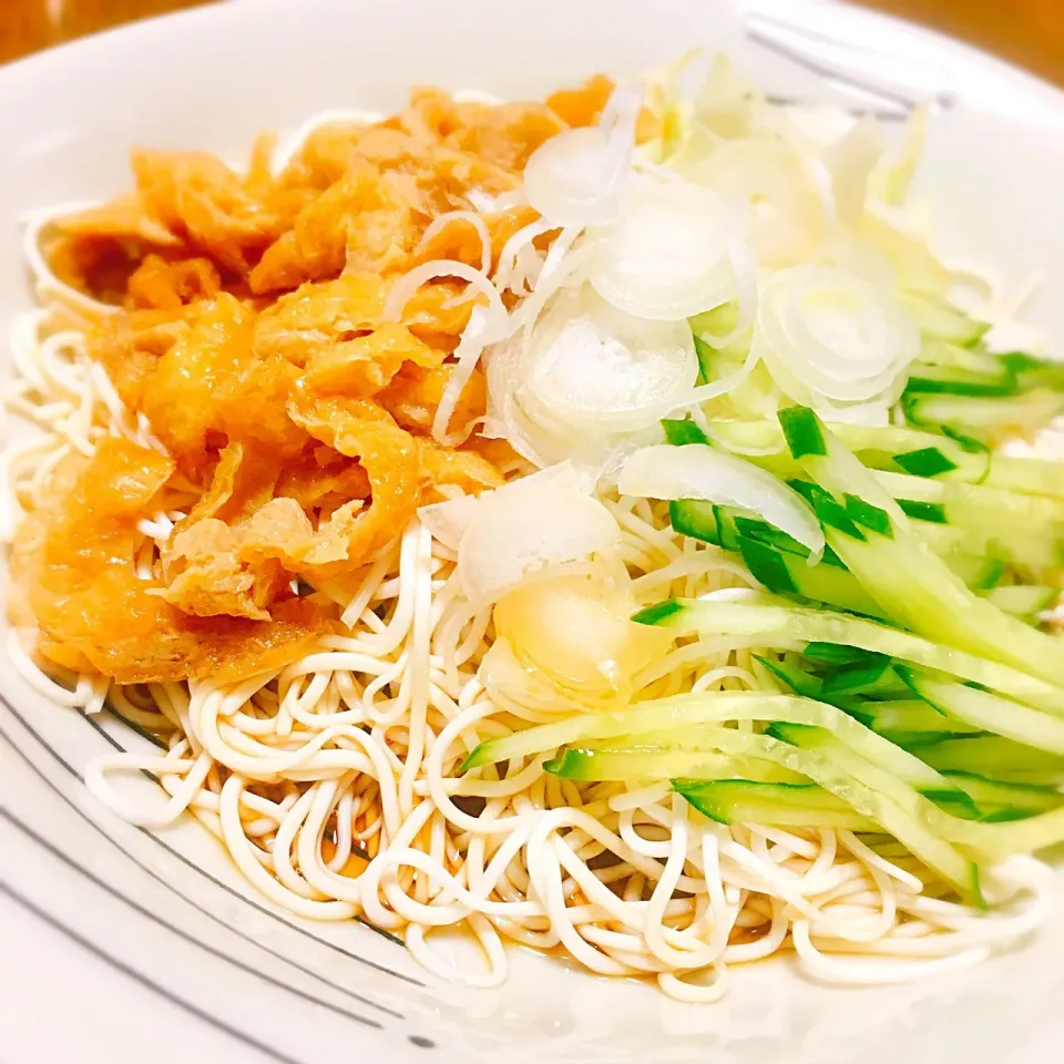 そうめん風のお豆腐で冷やしきつね（低糖質メニュー）|necoronさん