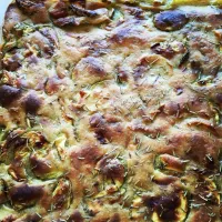 Snapdishの料理写真:Focaccia and courgettes|monica domeniconiさん