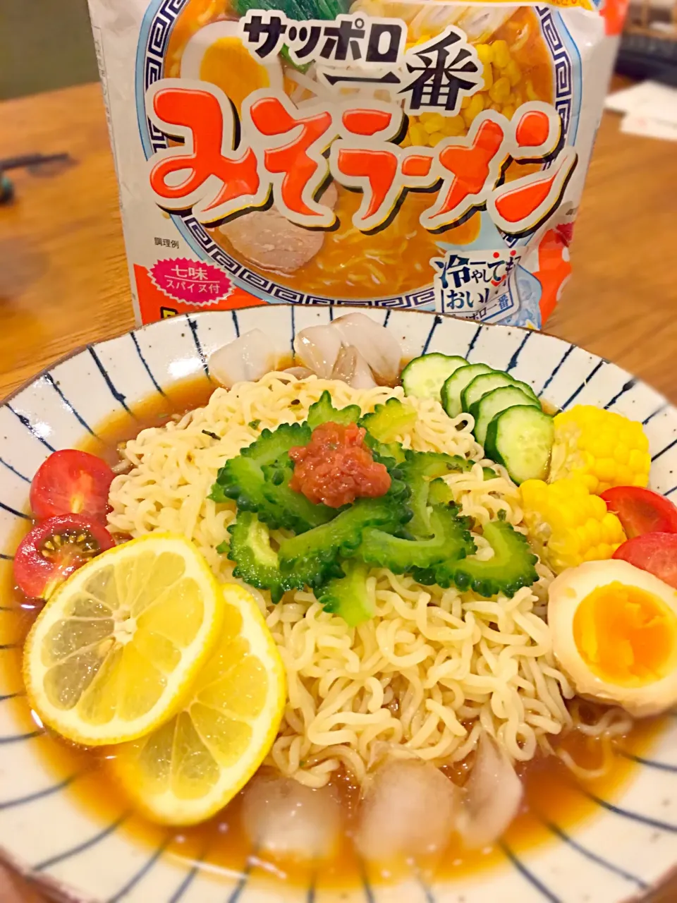 冷やしみそラーメン！ うまーい😳😋✨|なかじー。さん