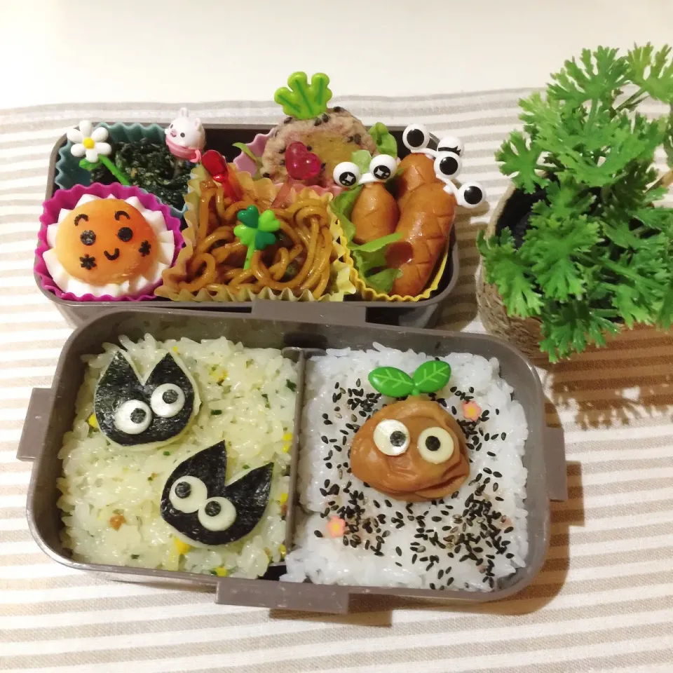 7/4❤︎娘の日の丸お弁当❤︎黒ねこ|Makinsさん