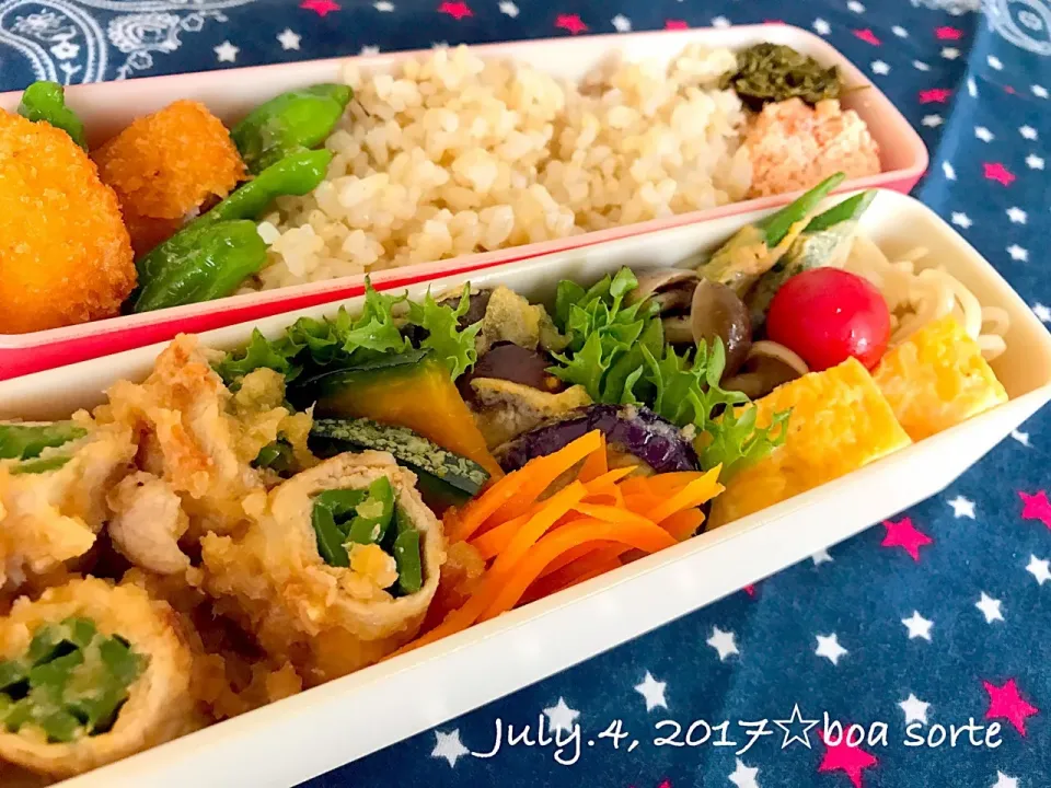 夫弁当☆おろし豚巻き😊😆|kaoriさん