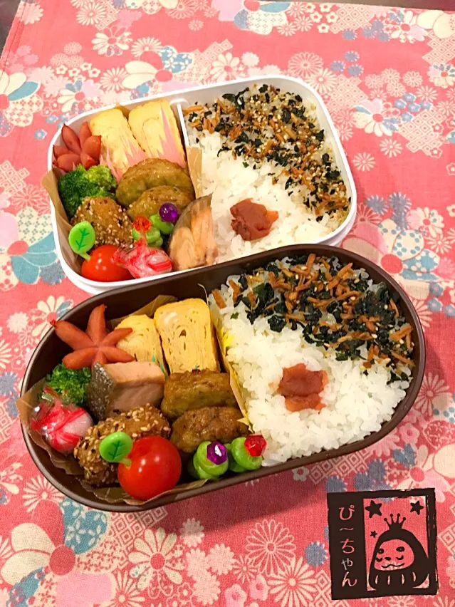 Snapdishの料理写真:姉妹☆高校生弁当😅369日目と48日目|☆ぴ〜ちゃん☆さん