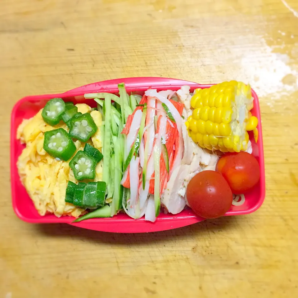 女子高生弁当#冷やし麺#オクラ#鶏ハム|Eriko  Naraさん