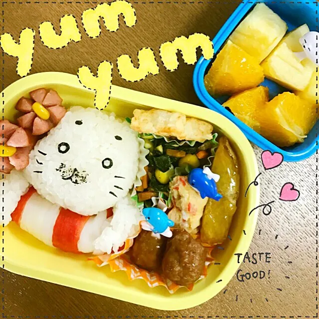 Snapdishの料理写真:息子弁当♡
ゴマちゃん弁当♡|ゆうひなままさん