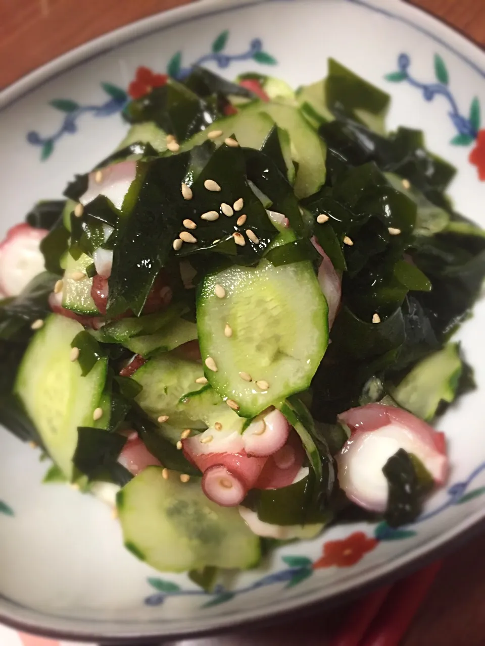 タコときゅうりとワカメの酢の物|まるちゃんさん