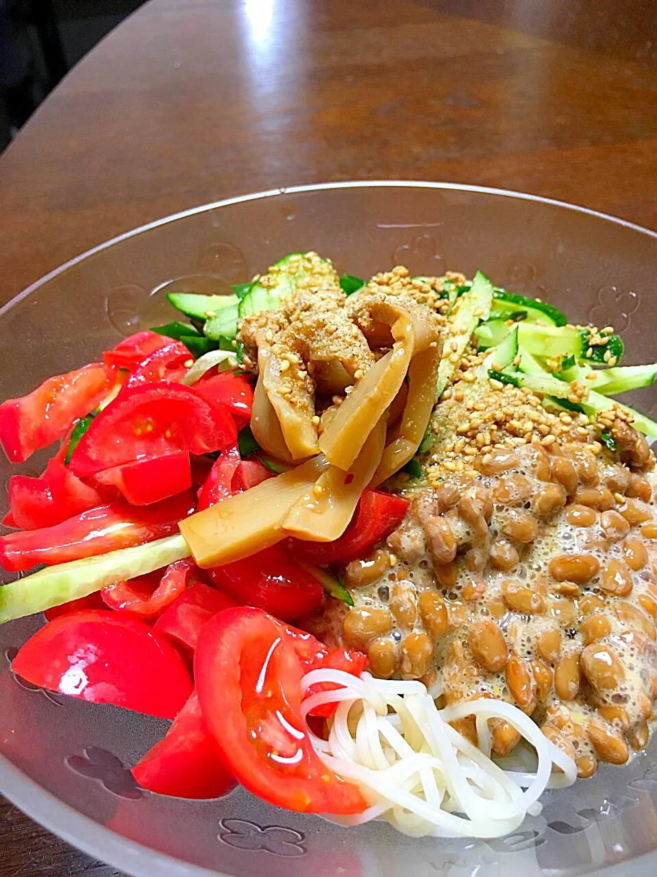 納豆ぶっかけ素麺
お出汁は麺つゆごま油お好みでお酢✨|Kotera Kimikoさん