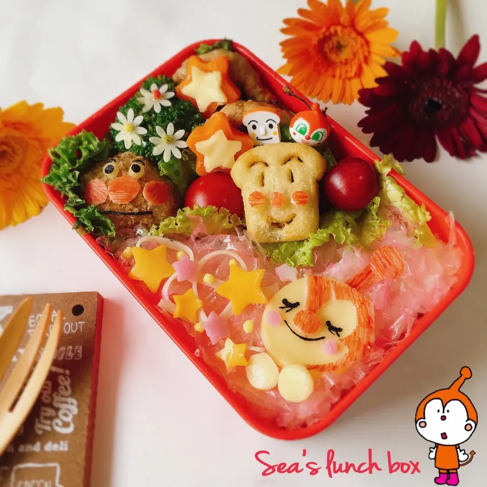 しょくぱんまん様〜❤️、ドキンちゃんの七夕弁当🎋|seaさん