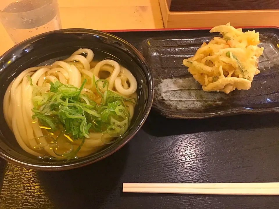 冷やかけうどんとかき揚げ|Makigelinaさん