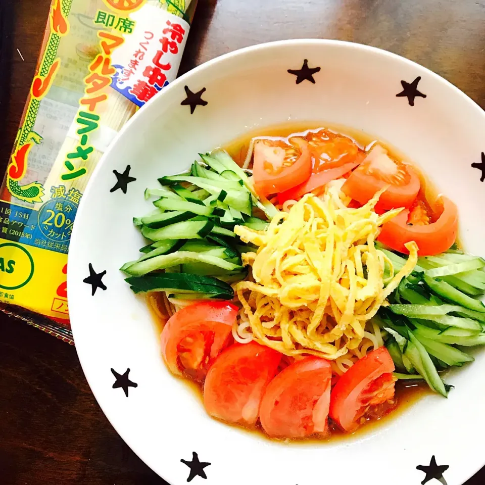 【ウチごはん】マルタイ棒ラーメンで冷やし中華つくりました。|renさん