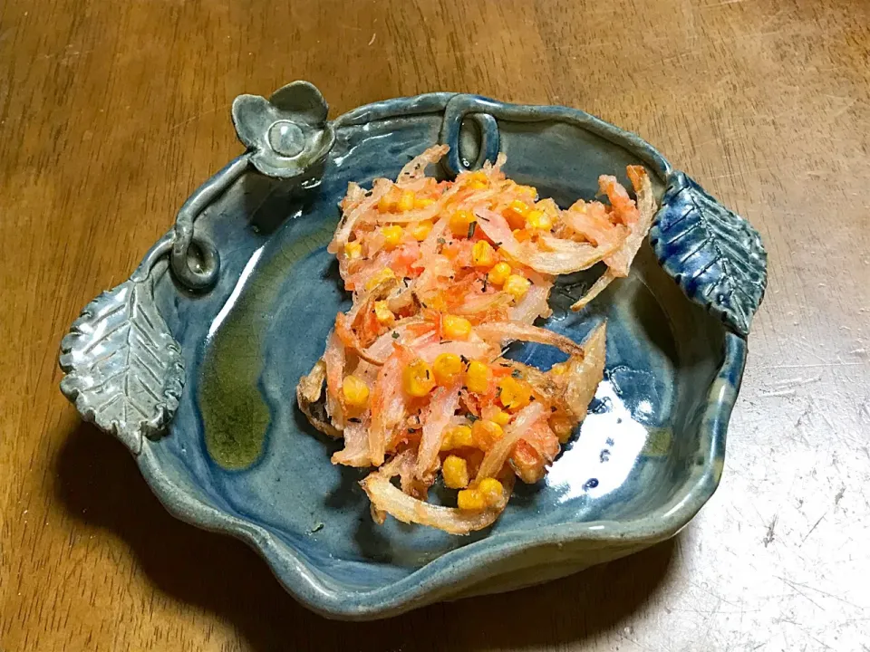 素麺のお供🍀トウモロコシと桜エビかき揚げ|perfuさん