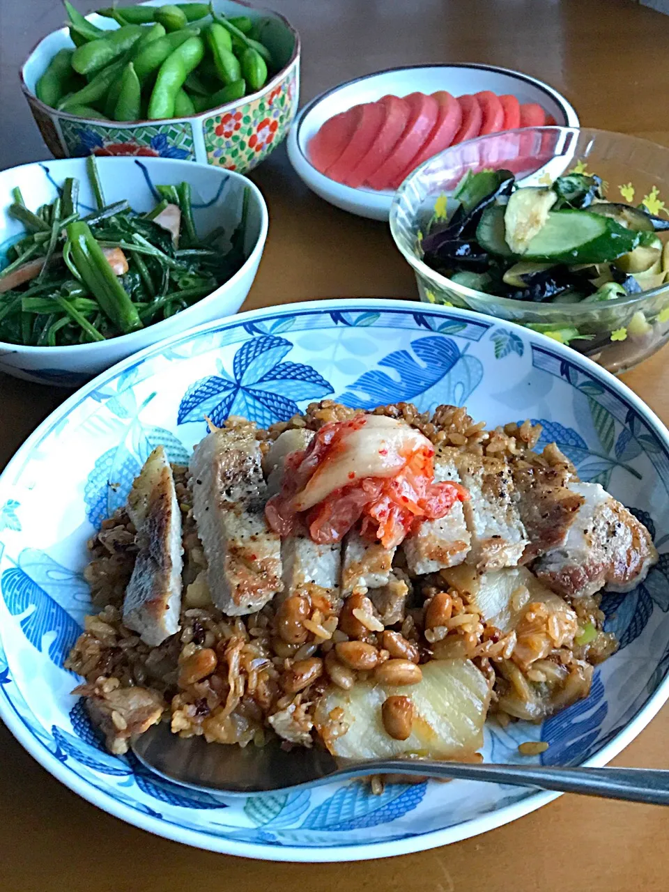 豚キム納豆炒飯
仕上げは昆布つゆ|Miki (^_−)−☆さん