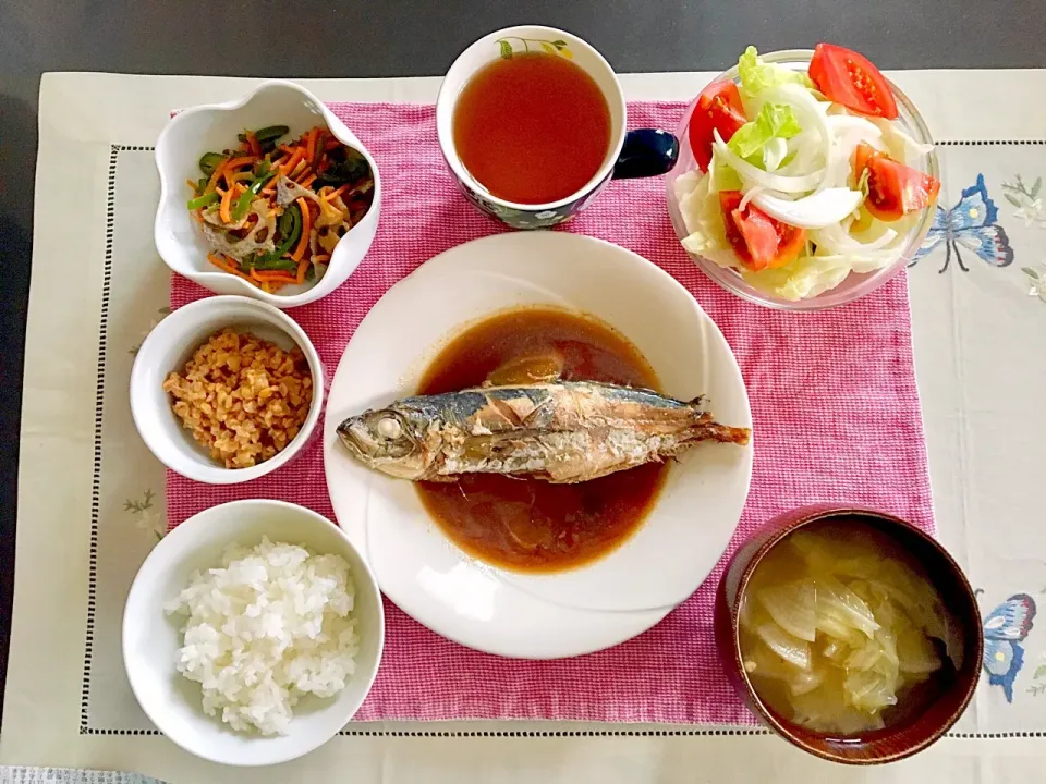 鯵の煮付けのご飯|みよさん