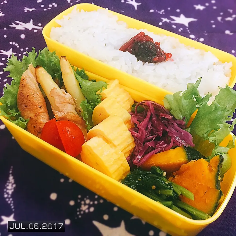 今日の#お弁当 #お弁当記録 #弁当 #アスパラ肉巻き|momo31omomさん