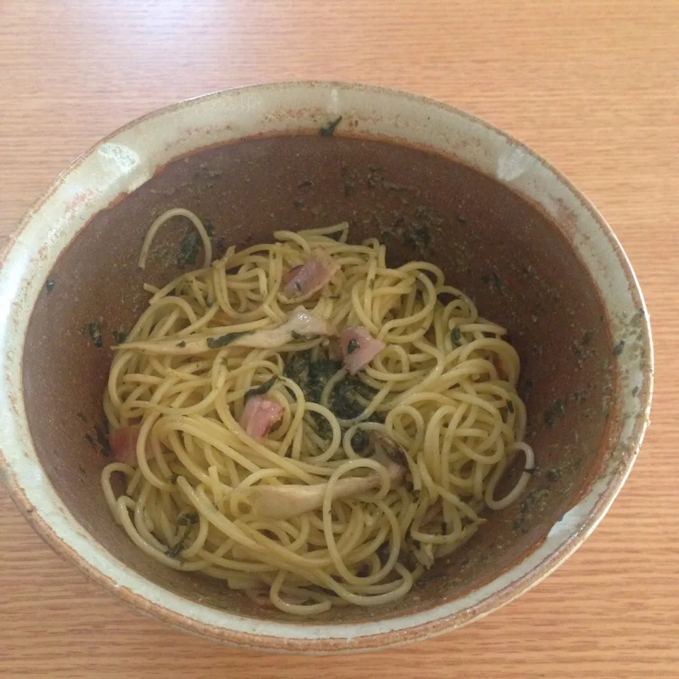 Snapdishの料理写真:バジルスパゲティ|mocoさん