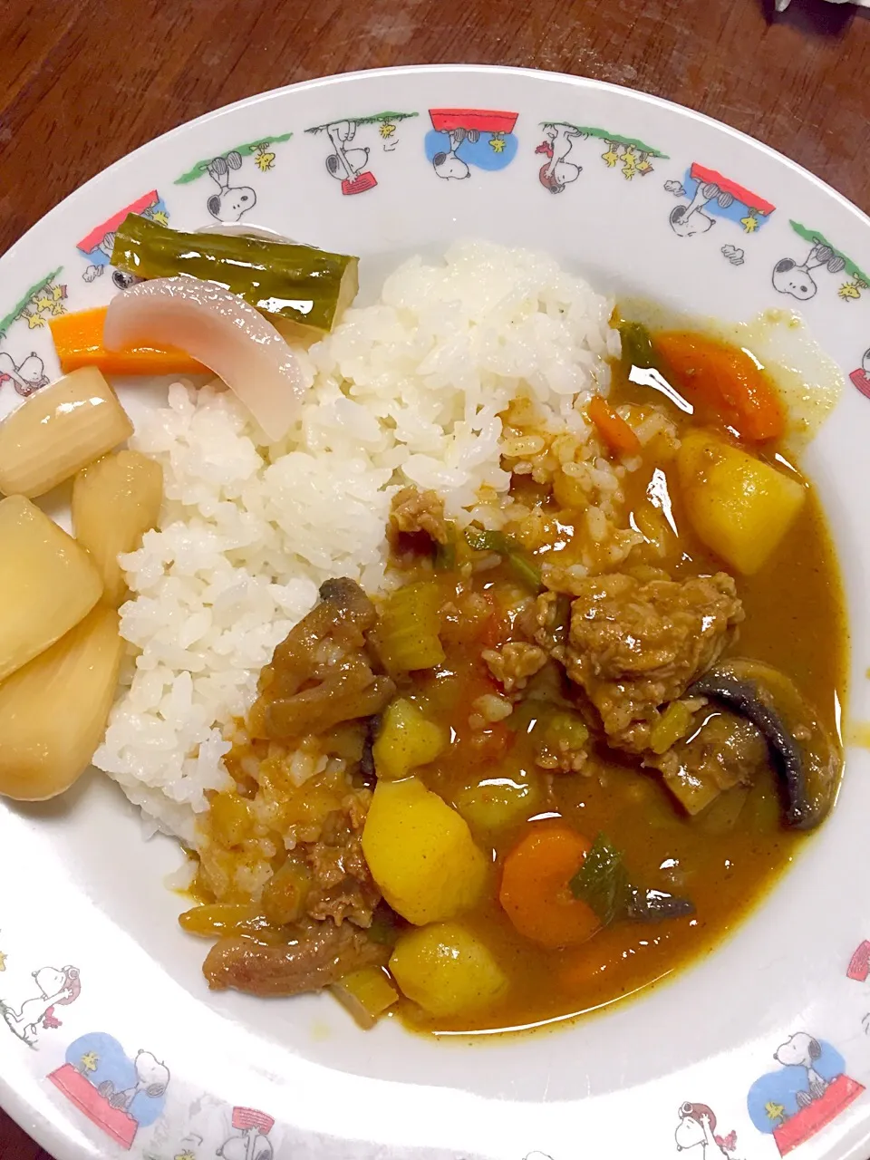 カレーライス🍛  手作りらっきょう  ピクルス|掛谷節子さん