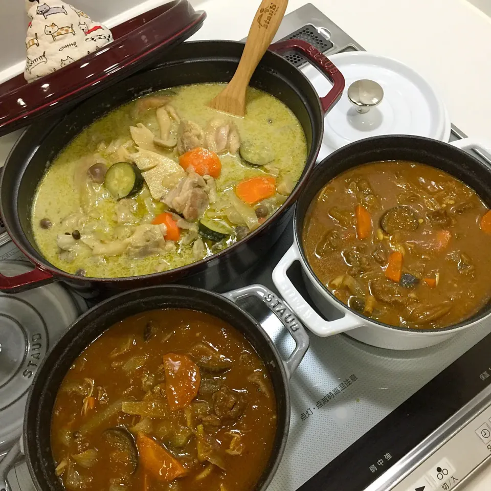 りんごカレーとグリーンカレー🍛|accoさん