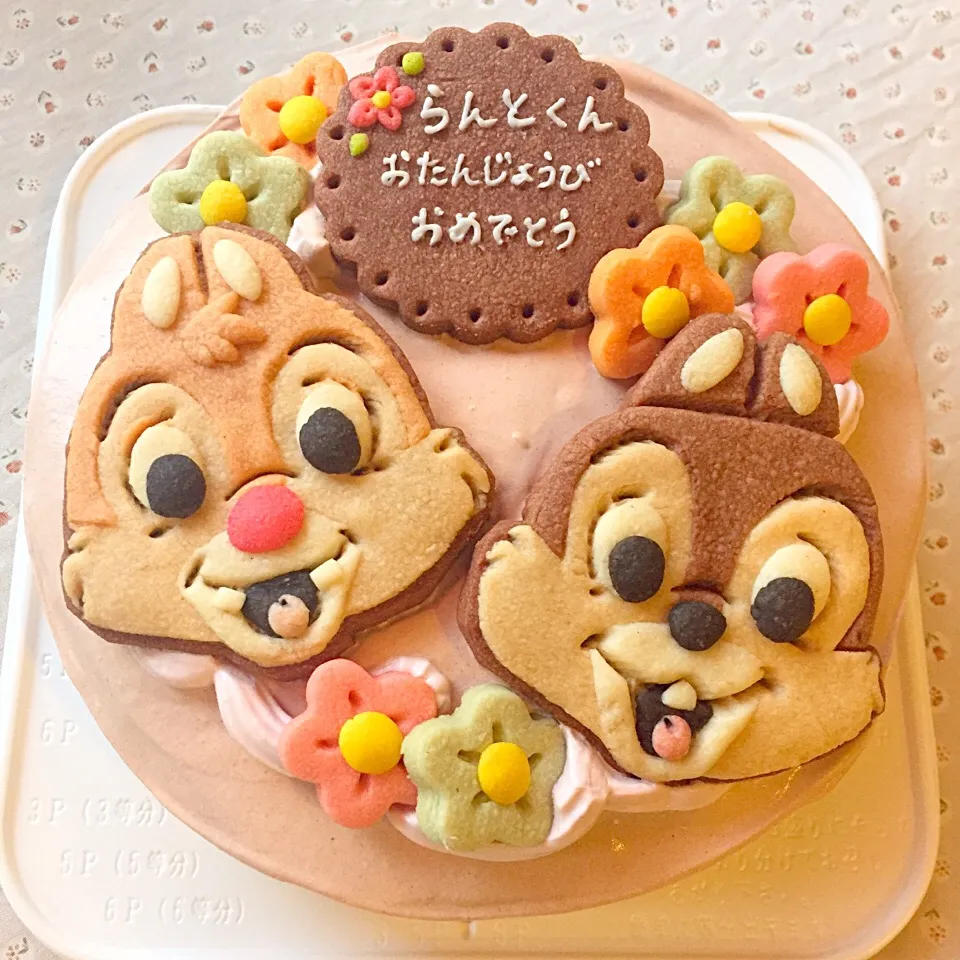 チップとデール#チップとデール#お誕生日ケーキ #バースデーケーキ #ケーキ#クッキー#キャラクター#キャラクターケーキ #国産小麦粉使用 #アレルギー対応 #乳製品不使用 #チョコケーキ#ディズニー|サント*シャペルさん