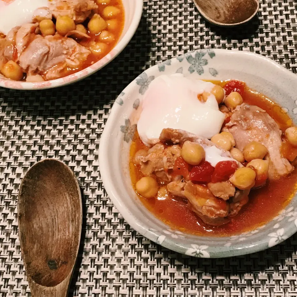 ヒヨコ豆とチキンのトマト煮|麻紀子さん