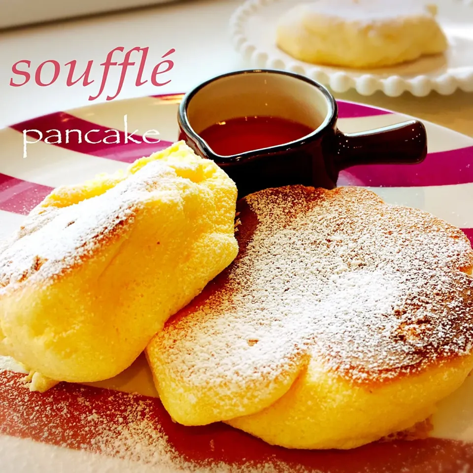 スフレパンケーキ #soufflé #soufflépancake #My daughter made.#4 of material #スフレパンケーキ #材料４つ#娘作 母口だけ出す(笑)|cheesaltさん