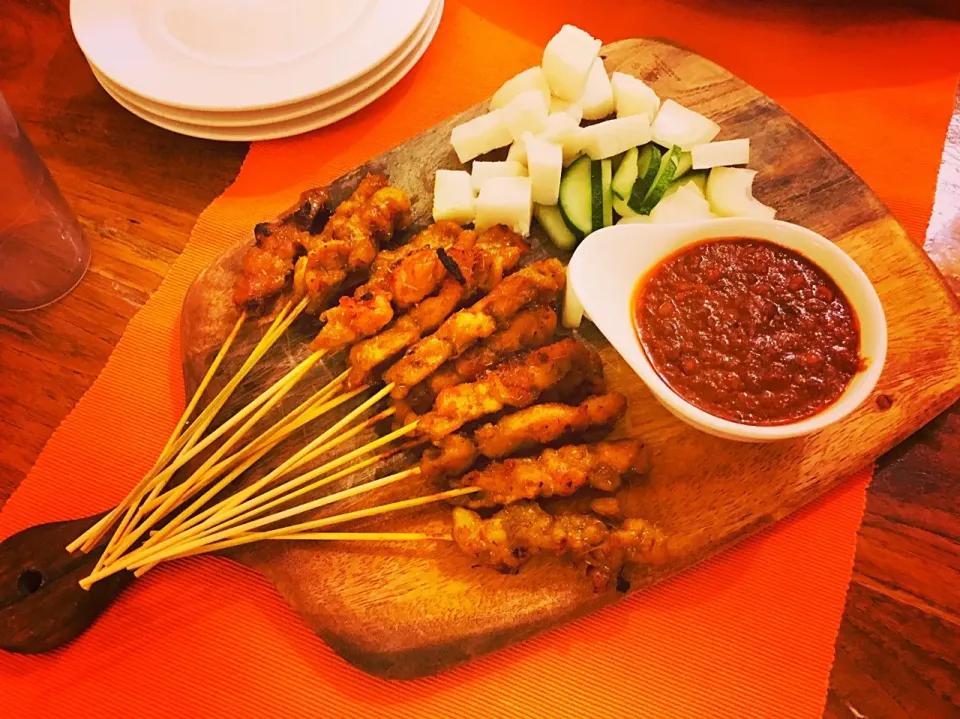 Satay Satay #yummy #malayfood #peanutsauce #rice|tuttutさん