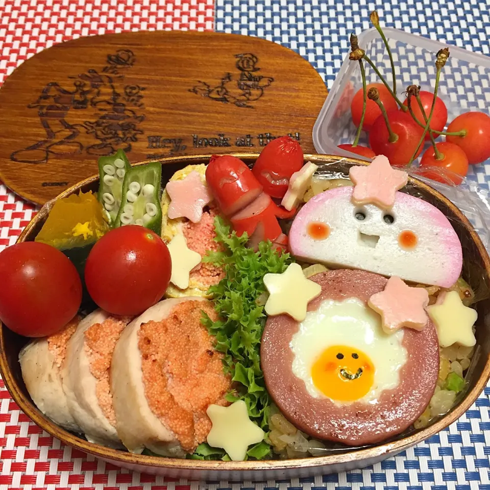 2017年7月7日 オレ弁当🌟とってつけたような七夕風（笑）|クッキングおやぢさん