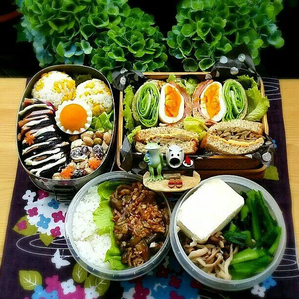 Snapdishの料理写真:旦那さんと私のお弁当♪|kyujaさん