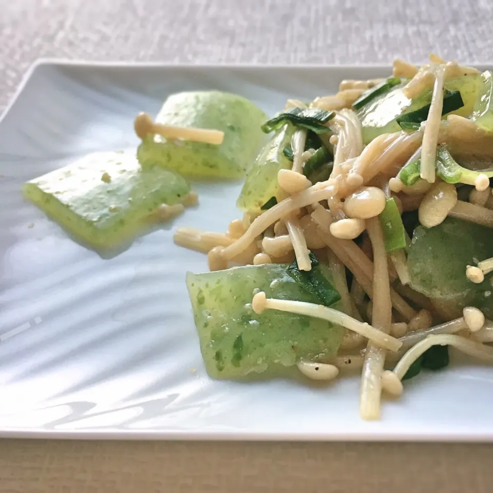 かずさんの料理 刺身蒟蒻とえのきの和え物|izoomさん