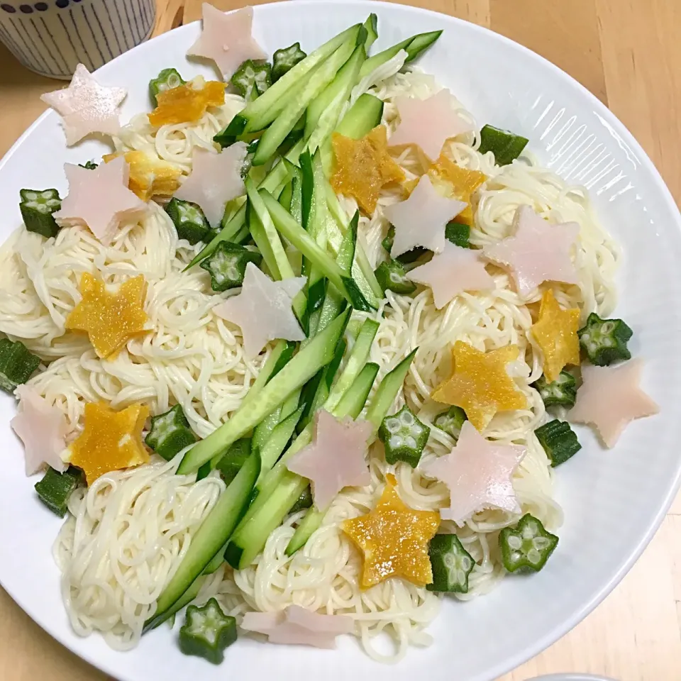 Snapdishの料理写真:七夕そうめん|meguさん