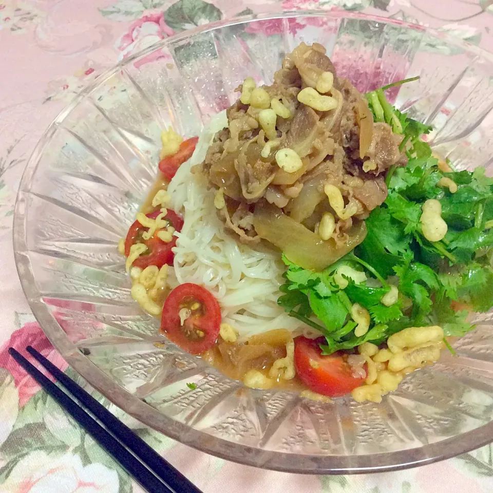 たっぷりパクチーの吉牛素麺！|夢ーテルさん