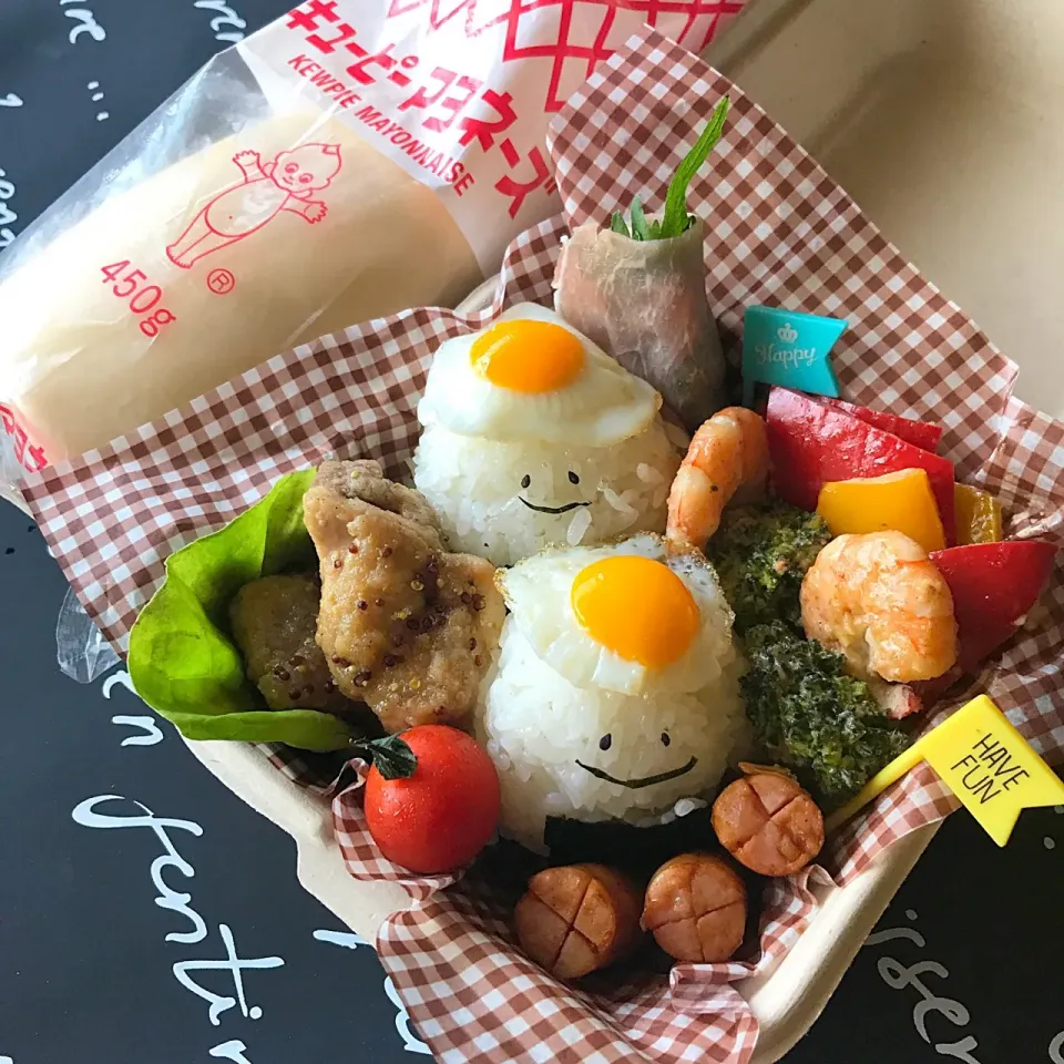 Snapdishの料理写真:サラダのようなマヨソテー弁当|ajaさん