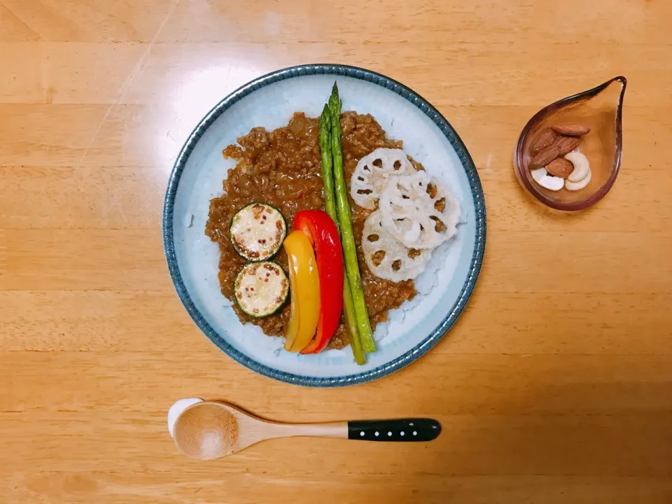 焼き野菜のキーマカレー|ちゃみこさん