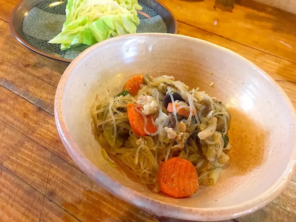 #亀戸養生料理オスギ 
【朝の賄い】
養生焼きそば|亀戸 養生蕎麦 高のさん