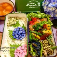 Snapdishの料理写真:紫陽花弁当🍱