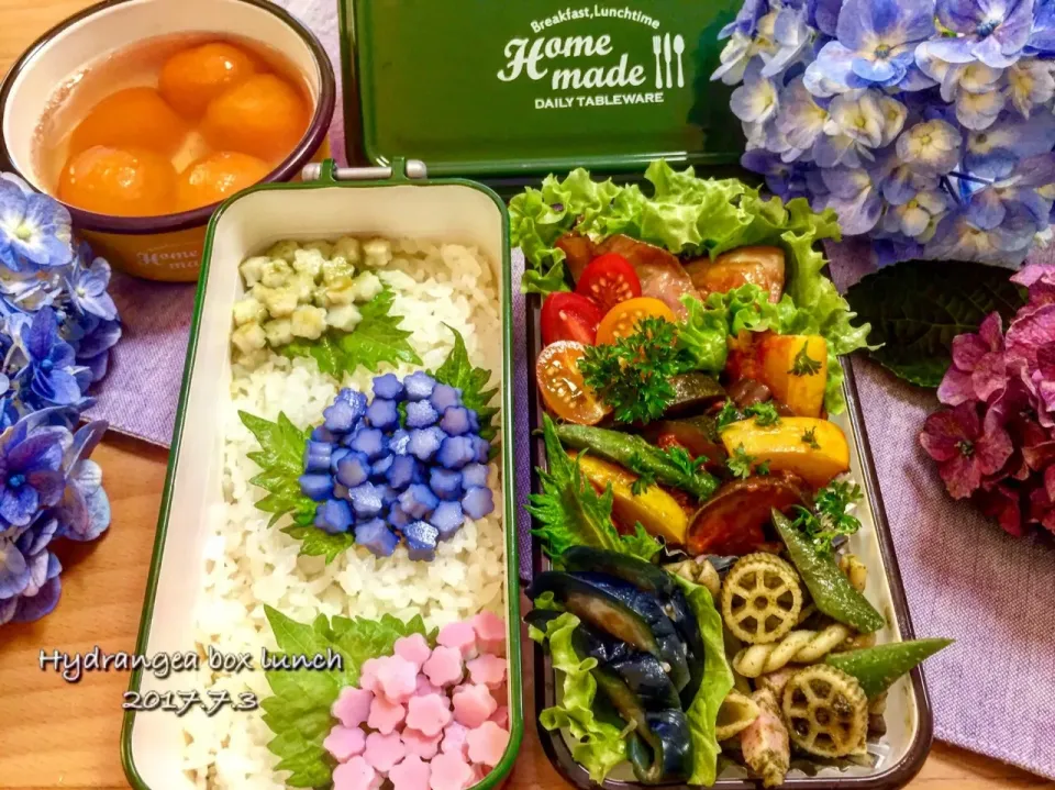 紫陽花弁当🍱|あつみんさん