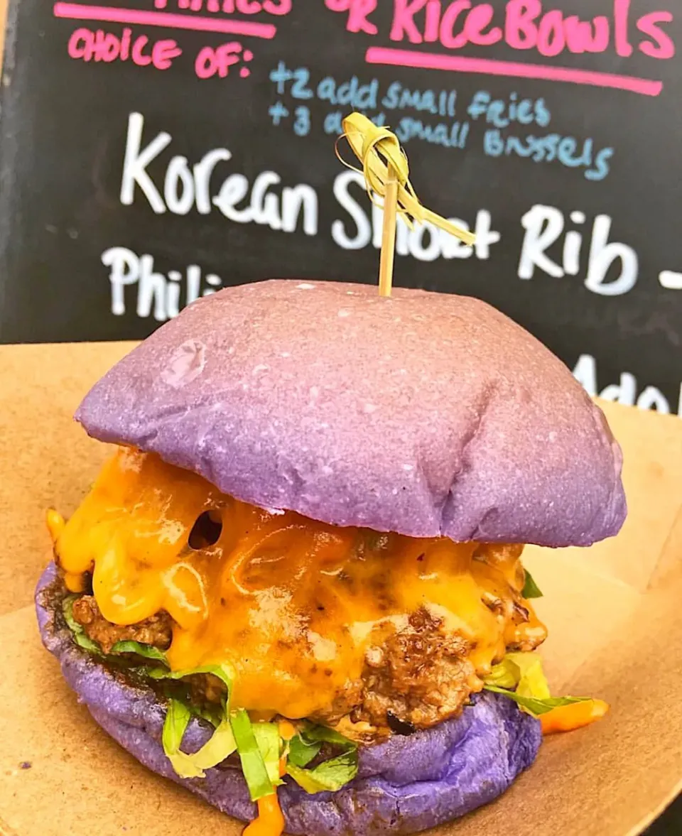 Purple Yam Ube Brioche Bun Burger|🌺IAnneさん