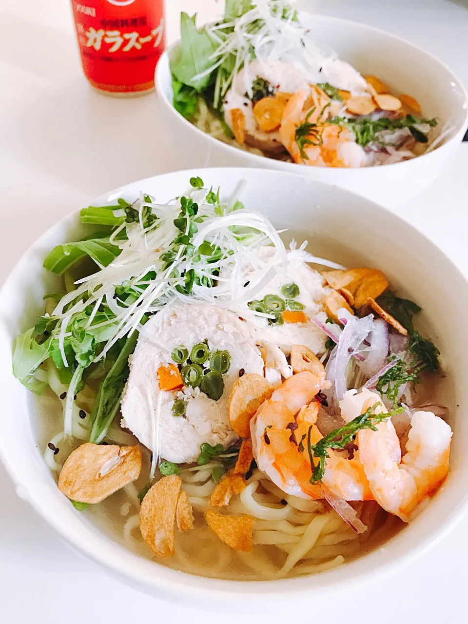 冷やしラーメン
鶏ガラ塩スープ|さっちんさん