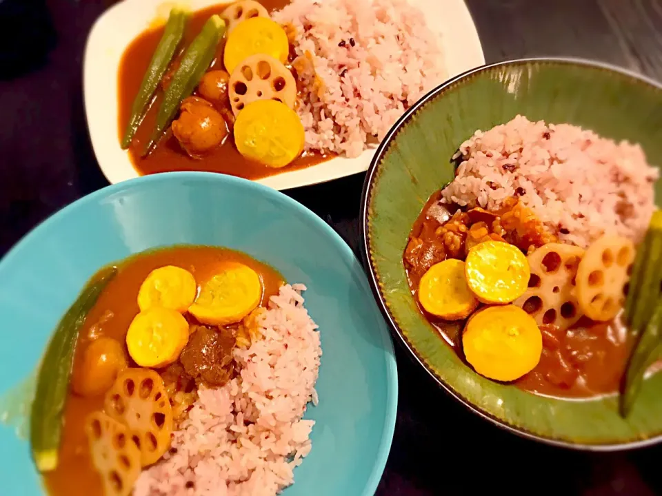 夏野菜カレー🍛✨
#あとのせ野菜|ユミレオさん