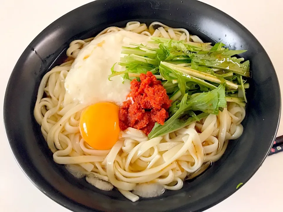 #冷やし明太とろろうどん|ゆさん