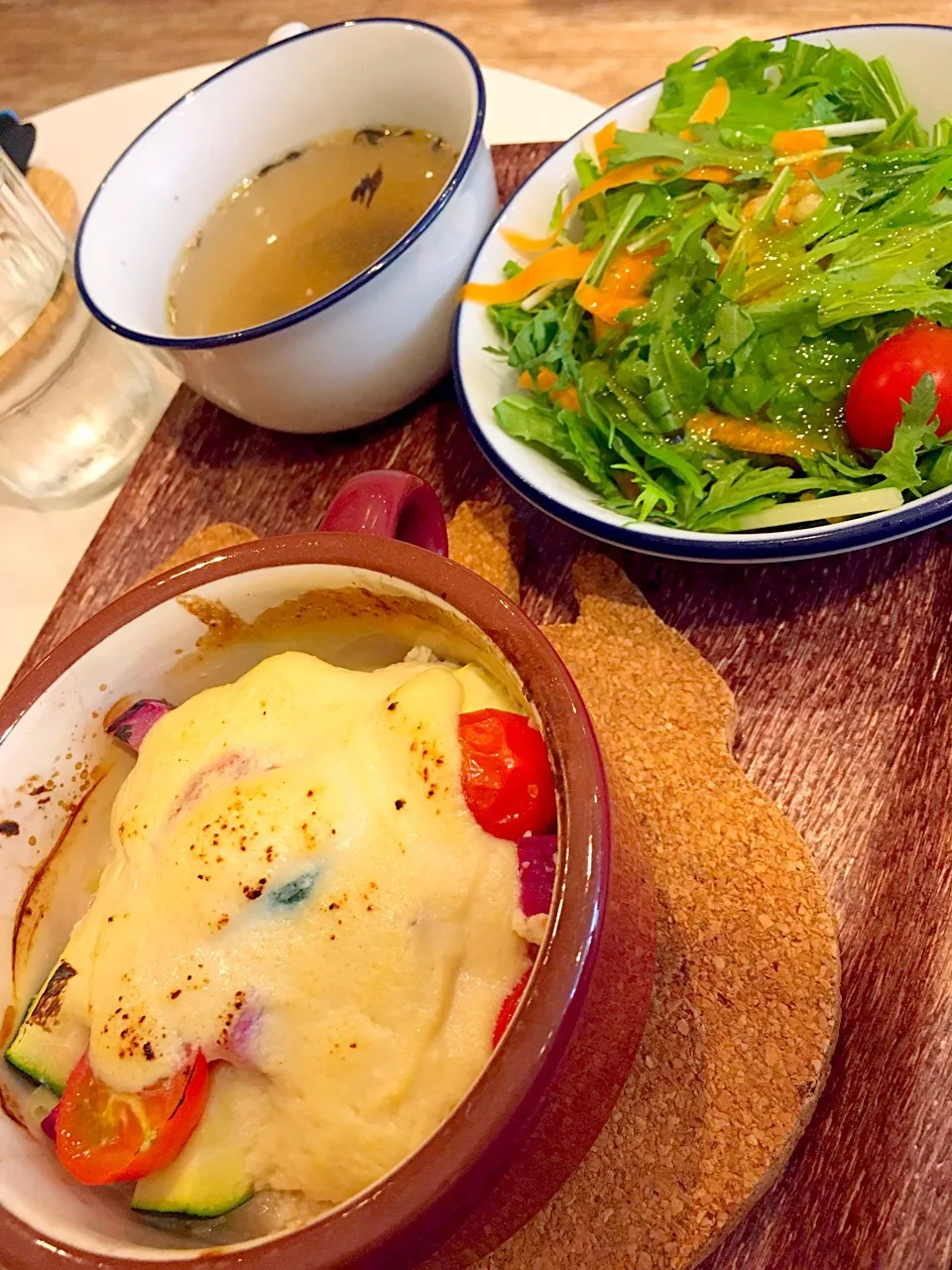 Snapdishの料理写真:#チーズ焼き #夏野菜 #青のジュース|MIEKO 沼澤三永子さん