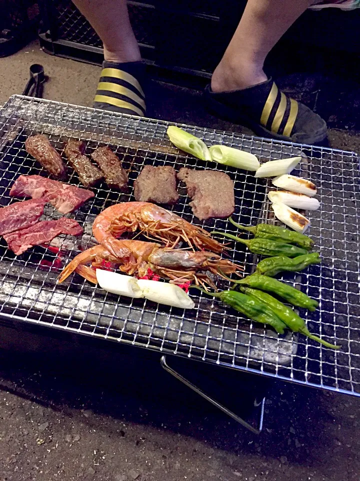 Snapdishの料理写真:友達にお呼ばれして急遽焼き肉|みかんさん