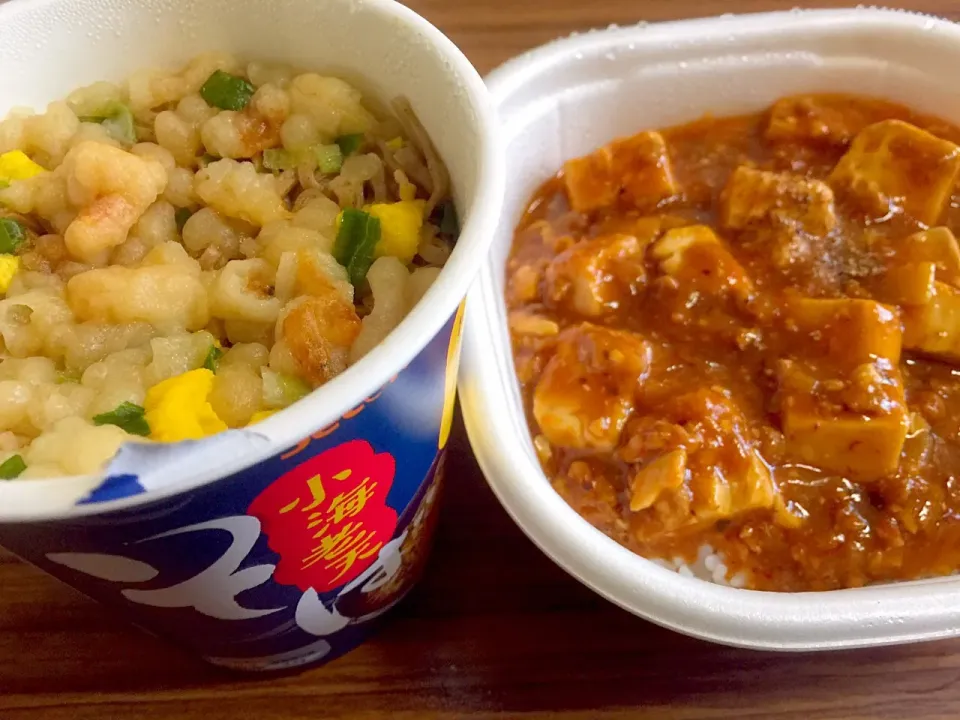 7-11のマーボー丼とセコマの蕎麦|BOOさん