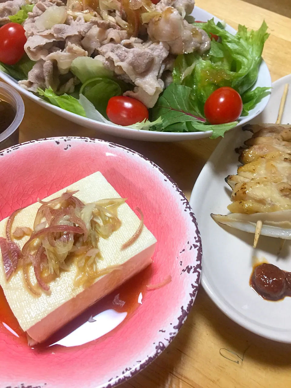 冷奴
冷しゃぶ
焼き鳥(豚かしら+辛味噌)|ミカさん