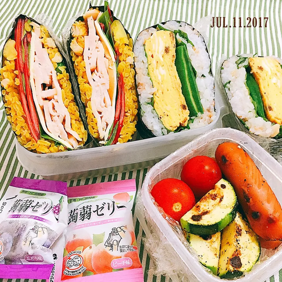 おにぎらず弁当 #弁当 #弁当 #お弁当 #おにぎらず弁当 #おにぎらず|momo31omomさん