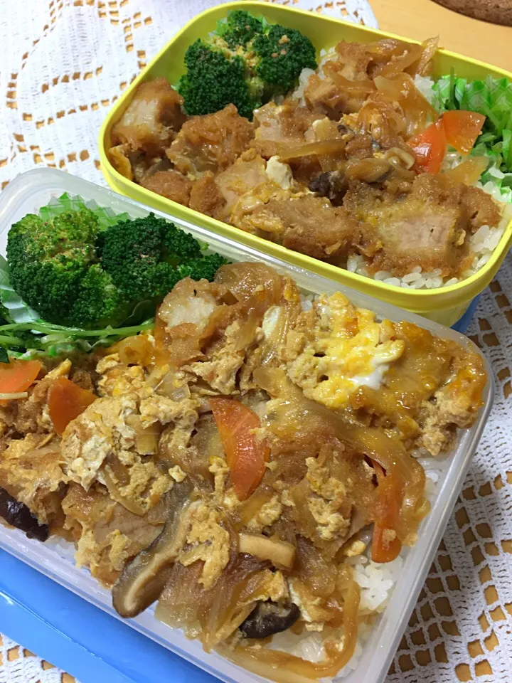 カツ丼 豆苗炒め ブロッコリー弁当。|Kumiko Kimuraさん