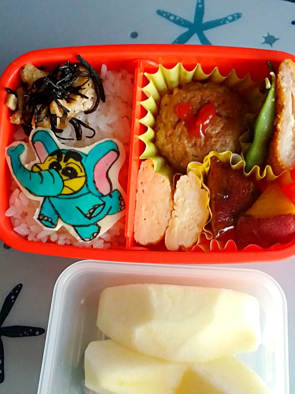 Snapdishの料理写真:🐘しんちゃん弁当🎵|どんよりーなさん