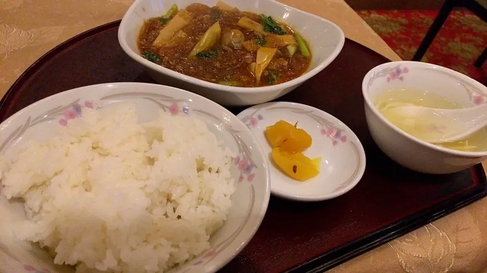 麻婆春雨定食を頂きました。|momongatomoさん