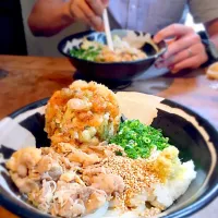 ぶっかけ肉うどん かき揚げトッピング|白川哲也さん