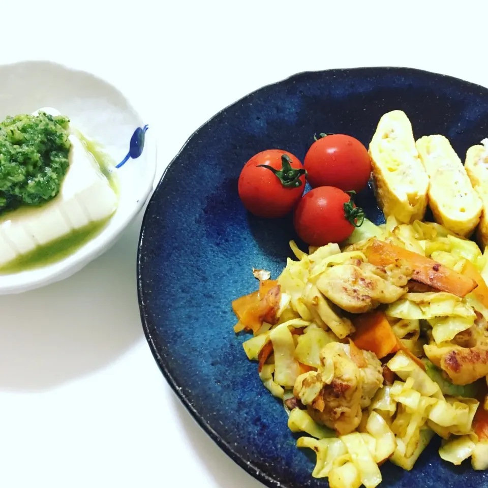 鶏モモと野菜のカレー炒め|ゆずさん