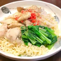 Snapdishの料理写真:冷やしサッポロ一番塩ラーメン|びーぴーえすさん