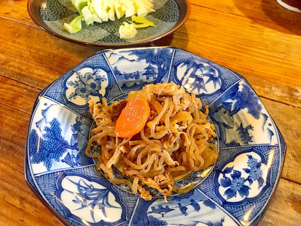 Snapdishの料理写真:【朝の賄い】
#亀戸養生料理オスギ 
養生料理
養生焼きそば(しらたき)|亀戸 養生蕎麦 高のさん